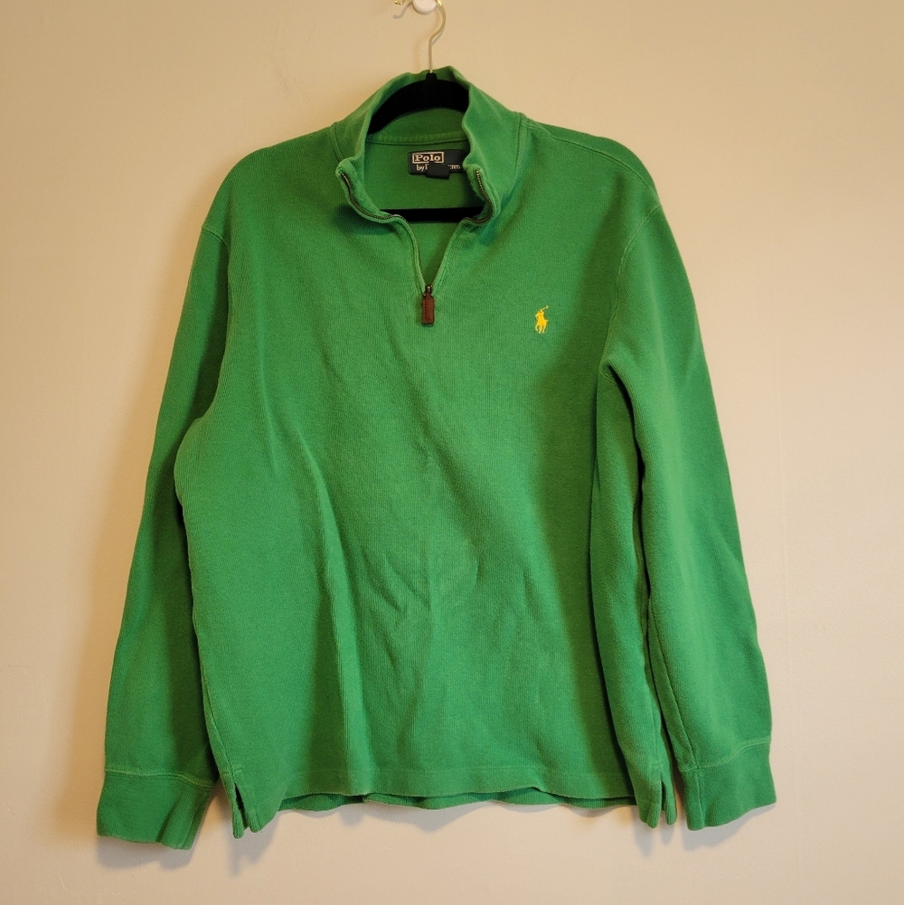Ralph Lauren Polo Men's 1/4 Zip Green Size Large